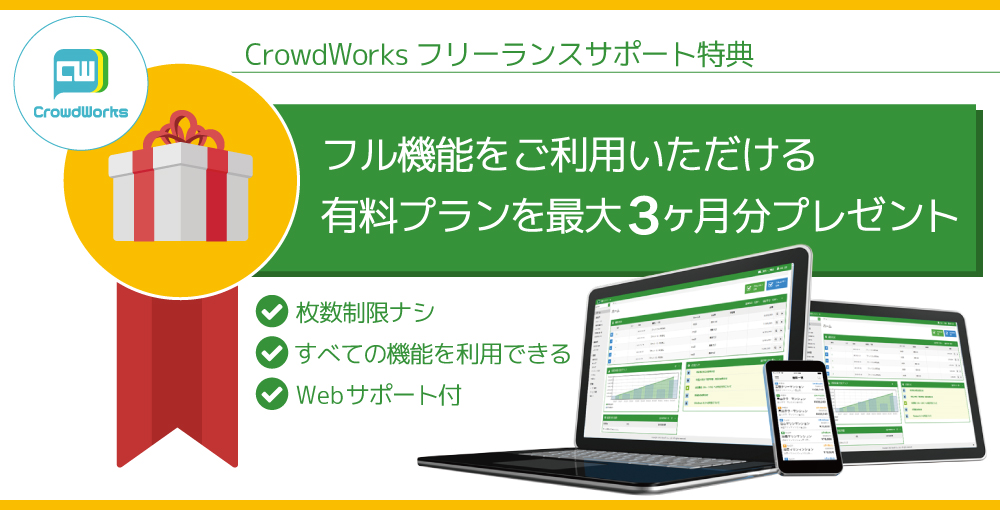 CrowdWorks フリーランスサポート特典